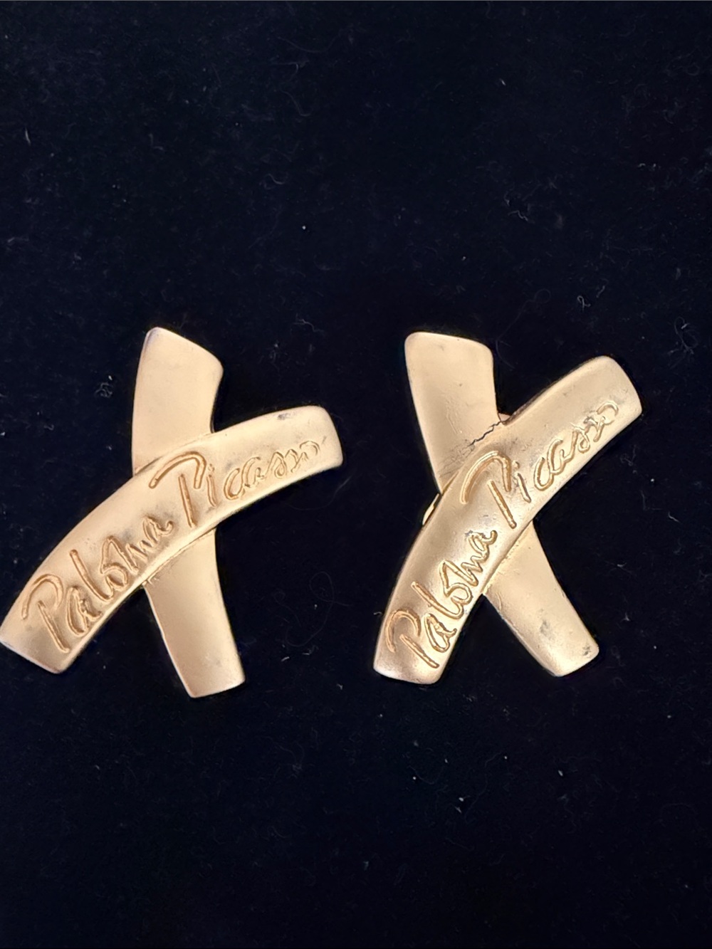 Paloma Picasso Gold Crossed X Clip-On Earrings